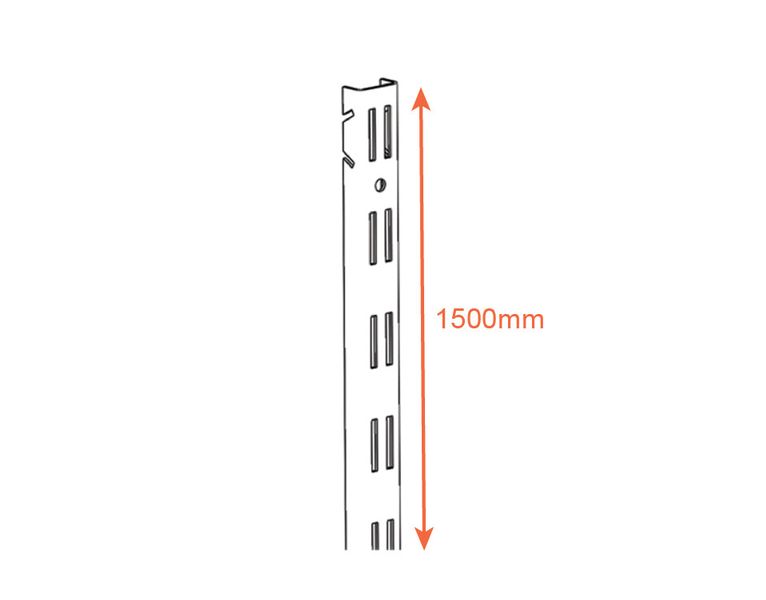 Dvouřadá montážní lišta pro modulární úložný systém (1500х25 mm) WHITE Edition bílá 40508295 foto