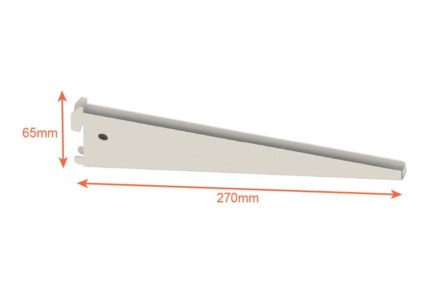 Konzole závěsná dvojitá úhlová pro modulární úložný systém 270 mm bílá 40508299 foto