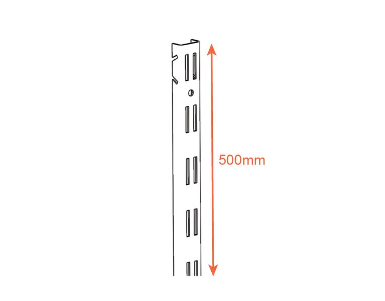 Dvouřadá montážní lišta pro modulární úložný systém (500х25 mm) WHITE Edition bílá 40508291 foto